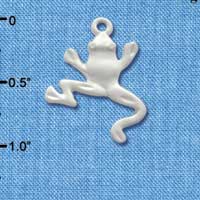 C3324 - Large Silver Tree Frog - Silver Charm (6 charms per package)