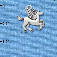 C3416 - Silver Medium Pegasus - Silver Charm (Left & Right) (6 charms per package)