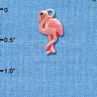 C3514 tlf - 2-D Hot Pink Flamingo - Silver Charm