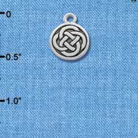 C3524 tlf - Celtic Knot in Circle - 2-D - Silver Charm