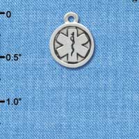 C3564 tlf - Silver Round EMT Sign - 2-D - Silver Charm