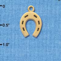 C3635 tlf - Gold Horseshoe - Gold Charm (6 per package)