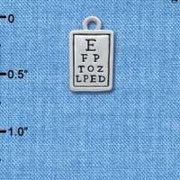 C3647 tlf - Silver Eye Chart - Silver Charm (6 per package)