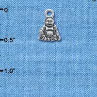 C3662 tlf - Mini Silver Buddha - Silver Charm (6 per package)