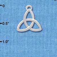 C3671 tlf - Large Silver Trinity Knot - Silver Charm (6 per package)