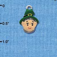 C3676 tlf - Small Leprechaun with Hat - Silver Charm (6 per package)