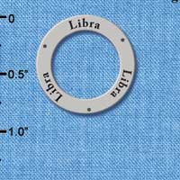 C3697 tlf - Libra (Cooperative, Charming, Balanced) - Silver Charm (6 per package)