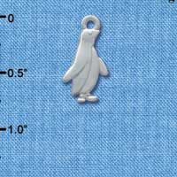 C3735 tlf - 2-D Silver Penguin - Silver Charm (6 per package)