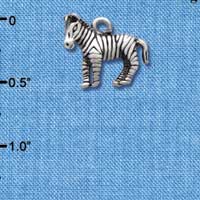 C3829 tlf - 2-D Zebra - Silver Charm (6 per package)