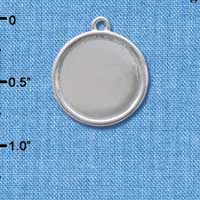 C3863 tlf - Silver Holder - No Insert - Silver Charm (6 per package)