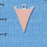 C3946 tlf - Small Pink Penant - Silver Charm (6 per package)