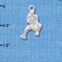 C4116+ tlf - Softball Fielder - Silver Plated Charm (6 per package)