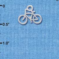 C4168+ tlf - Small Bicycle - Silver Plated Charm (6 per package)