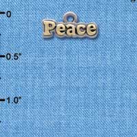 C4183 tlf - Gold Peace on Silver - Im. Rhodium & Gold Plated Charm (6 per package)