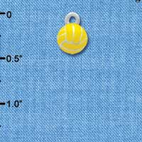 C4223+ tlf - 3-D Enamel Water Polo - Silver Plated Charm (6 per package)