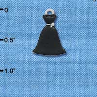 C4402 tlf - Black Dress - Silver Plated Charm (6 per package)