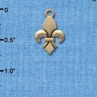 C4409 tlf - Fleur de Lis - Gold Plated Charm (6 per package)