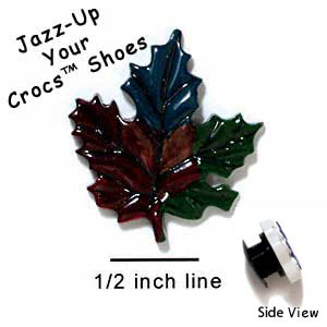 CROC-2786 - Dark Leaf - Croc Decoration