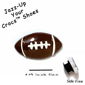 CROC-0036D - Football Medium - Crocs<SMALL><SUP>TM</SUP></SMALL> Decoration Charm (12 per package)