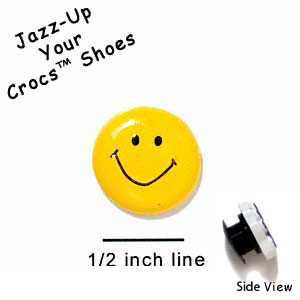 CROC-0054A - Smiley Face Mini - Crocs<SMALL><SUP>TM</SUP></SMALL> Decoration Charm (12 per package)