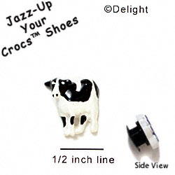 CROC-0070A* - Cow Black White Mini (Left & Right) - Crocs<SMALL><SUP>TM</SUP></SMALL> Decoration Charm (12 per package)