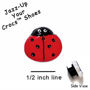 CROC-0089D - Ladybug Red Small - Crocs<SMALL><SUP>TM</SUP></SMALL> Decoration Charm (12 per package)