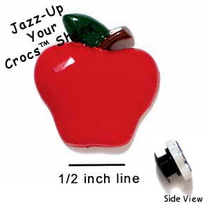 CROC-0127A - Apple Red Medium - Crocs<SMALL><SUP>TM</SUP></SMALL> Decoration Charm (12 per package)