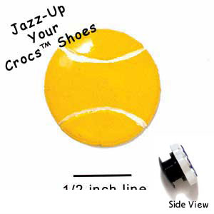 CROC-0375 - Tennis Ball-Yellow/Medium - Crocs<SMALL><SUP>TM</SUP></SMALL> Decoration Charm (12 per package)