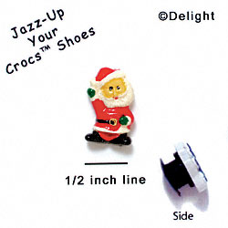 CROC-0488 - Mini Mr. Claus - Crocs<SMALL><SUP>TM</SUP></SMALL> Decoration Charm (12 per package)