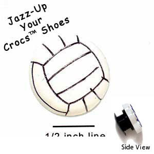 CROC-0870 - Volleyball-Medium - Crocs<SMALL><SUP>TM</SUP></SMALL> Decoration Charm (12 per package)