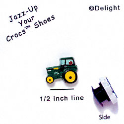 CROC-1068* - Tractor Green Mini (Left & Right) - Crocs<SMALL><SUP>TM</SUP></SMALL> Decoration Charm (12 per package)