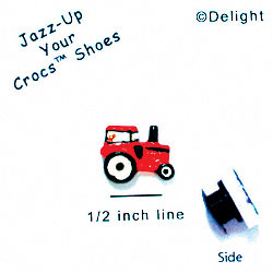CROC-1152* - Tractor Red Mini (Left & Right) - Crocs<SMALL><SUP>TM</SUP></SMALL> Decoration Charm (12 per package)