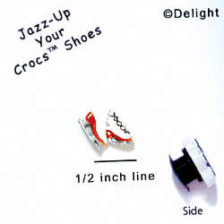 CROC-2228 - Ice Skate Pair White Mini - Crocs<SMALL><SUP>TM</SUP></SMALL> Decoration Charm (12 per package)