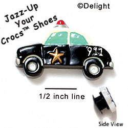 CROC-2345* - Police Car Star 911 Medium - Crocs<SMALL><SUP>TM</SUP></SMALL> Decoration Charm (12 per package)