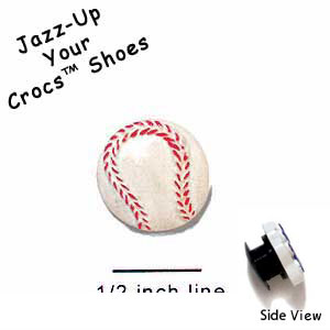 CROC-2646 - Baseball Mini - Crocs<SMALL><SUP>TM</SUP></SMALL> Decoration Charm (12 per package)
