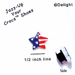 CROC-2656 - Star USA Mini - Crocs<SMALL><SUP>TM</SUP></SMALL> Decoration Charm (12 per package)