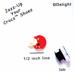 CROC-3147* - Football Helmet Red Mini - Crocs<SMALL><SUP>TM</SUP></SMALL> Decoration Charm (12 per package)