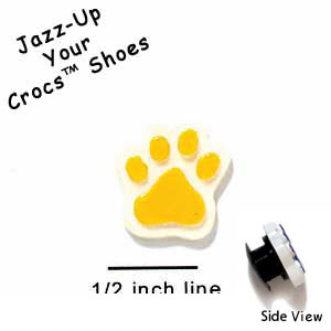 CROC-3154 - Paw Yellow Mini - Crocs<SMALL><SUP>TM</SUP></SMALL> Decoration Charm (12 per package)