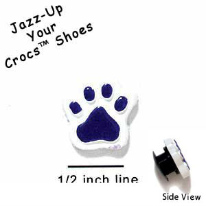 CROC-3156 - Paw Blue Mini - Crocs<SMALL><SUP>TM</SUP></SMALL> Decoration Charm (12 per package)