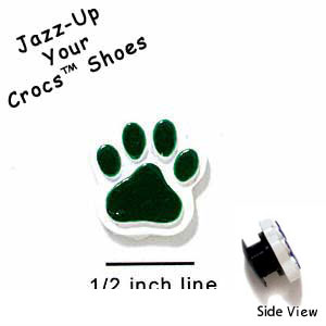 CROC-3159 - Paw Green Mini - Crocs<SMALL><SUP>TM</SUP></SMALL> Decoration Charm (12 per package)