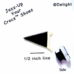 CROC-3168 - Pennant Black Mini - Crocs<SMALL><SUP>TM</SUP></SMALL> Decoration Charm (12 per package)