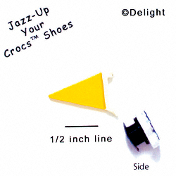 CROC-3170 - Pennant Yellow Mini - Crocs<SMALL><SUP>TM</SUP></SMALL> Decoration Charm (12 per package)