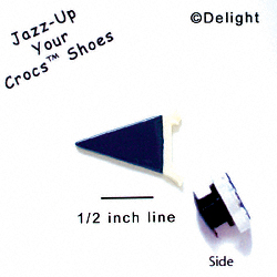CROC-3172 - Pennant Blue Mini - Crocs<SMALL><SUP>TM</SUP></SMALL> Decoration Charm (12 per package)