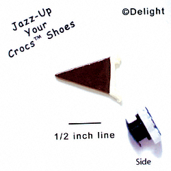 CROC-3173 - Pennant Maroon Mini - Crocs<SMALL><SUP>TM</SUP></SMALL> Decoration Charm (12 per package)