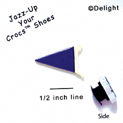 CROC-3174 - Pennant Purple Mini - Crocs<SMALL><SUP>TM</SUP></SMALL> Decoration Charm (12 per package)
