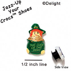 CROC-3239 - Leprechaun Pot Luck O' Mini - Crocs<SMALL><SUP>TM</SUP></SMALL> Decoration Charm (12 per package)