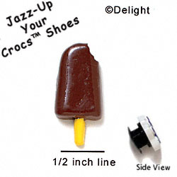 CROC-3371 - Ice Cream Bar Chocolate Bite - Crocs<SMALL><SUP>TM</SUP></SMALL> Decoration Charm (12 per package)