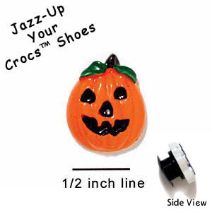CROC-3523 - Jack O'Lantern Black Small - Crocs<SMALL><SUP>TM</SUP></SMALL> Decoration Charm (12 per package)