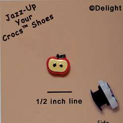 CROC-3598 - Apple Half Seeds Mini Matte - Crocs<SMALL><SUP>TM</SUP></SMALL> Decoration Charm (12 per package)