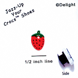 CROC-3953 - Strawberry Red Mini - Crocs<SMALL><SUP>TM</SUP></SMALL> Decoration Charm (12 per package)
